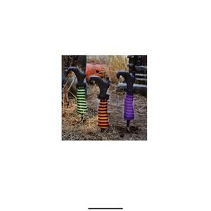 Witch Legs Yard Stakes Halloween Decoration, Home Decor, 3 Pieces, 18"